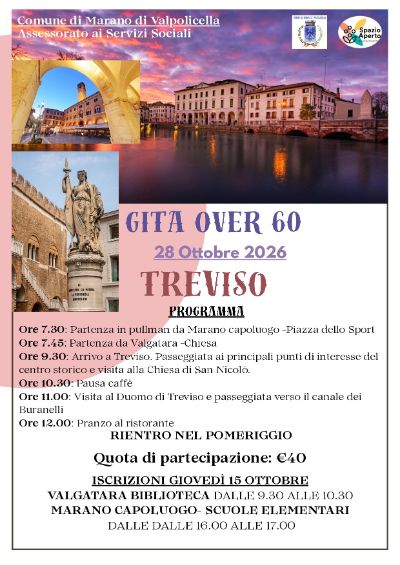 Gita over 60 a Treviso 2026